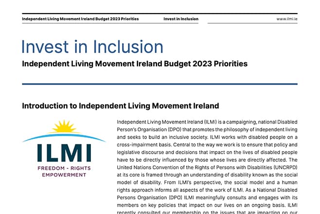 ILMI - Budget 2023 Invest in Inclusion thumbnail