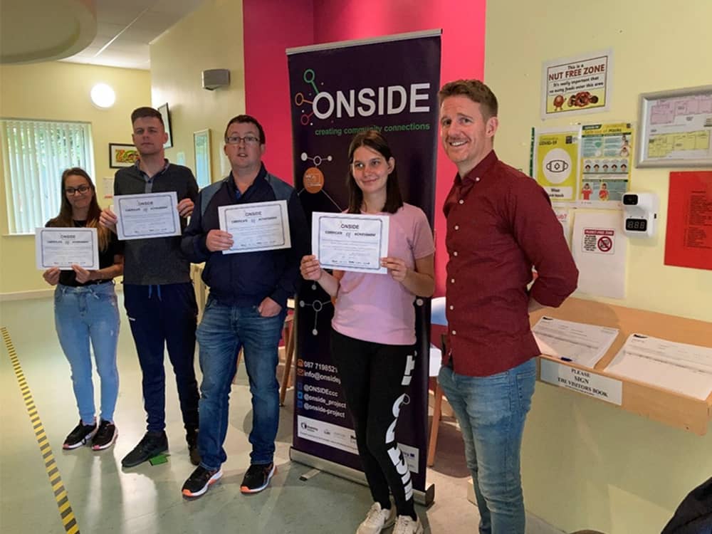 Young Onside Participants from Monaghan receiving their Gradation Certs - ILMI